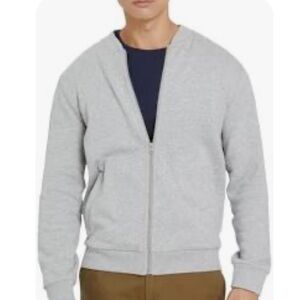 Frank & Oak Fleece Bomber Jacket in Vintage Gray Size M